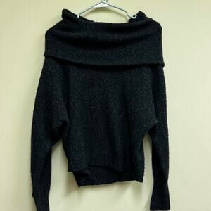 BCBG Max Azria Black Off-the-Shoulder Sweater – Size XS